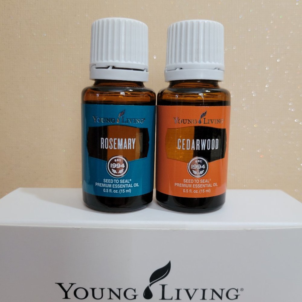 Young Living essential oils for healthy skin and hair! Rosemary and Cedarwood